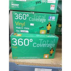 Case of new vinyl gloves - size small