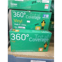 Case of new vinyl gloves - size small