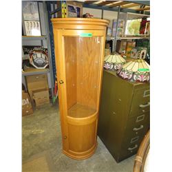 Pie-shaped corner cabinet