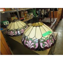 2 Stained glass lamp shades - As is
