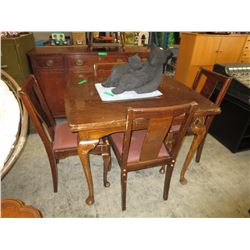 Vintage draw leaf table & chairs