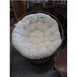 Papasan bamboo framed chair - used