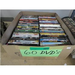 60 DVDs - approx. count