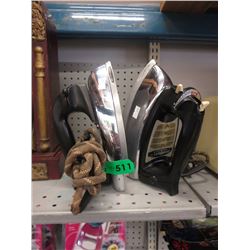 2 Vintage electric steam irons