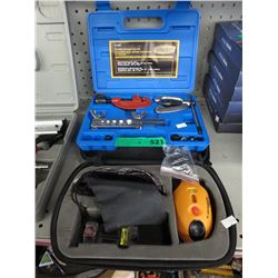 Double flaring tool kit & laser level - clean