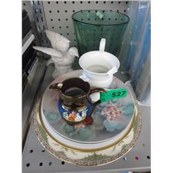 9 Pieces of china & glass