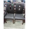 Image 1 : 2 NEW Black Leather Dining Chairs