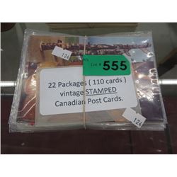 110 Vintage stamped Canadian post cards