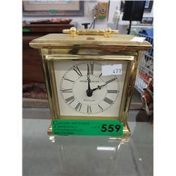 Brass Howard Miller desk clock