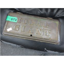 Cast iron tool box cover, "Ideal Giant"