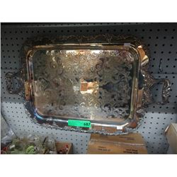 Vintage silver plated serving tray