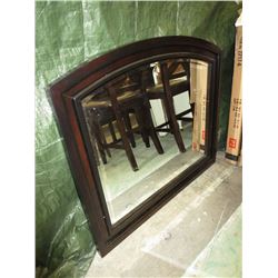 2 New curved top wood framed mirrors