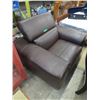 Image 1 : NEW - Oversized Brown Leather Chair