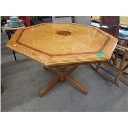 Octagonal pine table