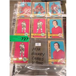 8x 1972 Hockey cards