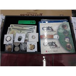Collection of Canadian coins & bank notes