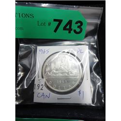 1965 Canadian Silver Canoe dollar
