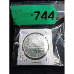 1966 Canadian Silver Canoe dollar