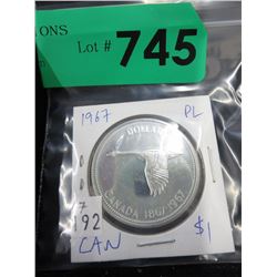 1967 Canadian Centennial Silver dollar