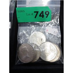 10x 1960's Canadian Silver Half Dollar coins