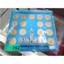 Prime Ministers of Canada Shell coins - 15 coins
