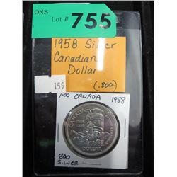1958 Canadian Silver Dollar