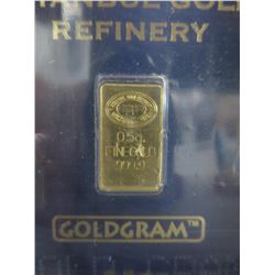 0.5 Gram .999 Solid Gold Turkish Mint bar