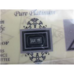 2 x 2015 .9999 Platinum bars - 1 grain each