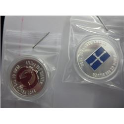 Silver colourized Horse & Eureka Stockade rounds