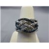 Image 1 : Intertwining Blue & White Diamond Infinity ring