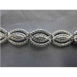 Scallop design Diamond tennis bracelet
