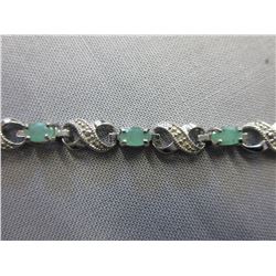 6 CTW Emerald & Diamond tennis bracelet