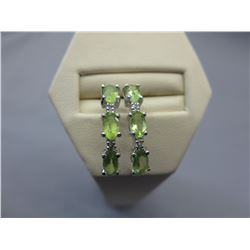 Brand new 1/2 hoop Peridot earrings
