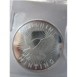 2015 1/2 oz. .999 silver Eagle & Sun round