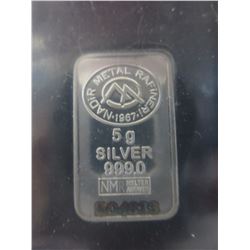 Turkish Mint  5 gram .999 Silver bar