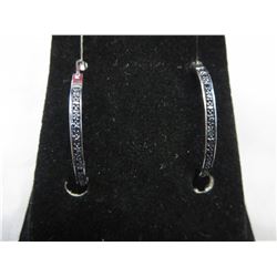 New hoop earrings set with genuine Black Diamonds