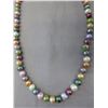 Image 1 : Freshwater pearl necklace - Multi colour brown