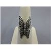Image 1 : Antique - Solid .925 Silver butterfly ring