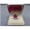 Image 2 : 10 CT Red Ruby ring - Pear cut