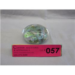 Signed art glass paperweight