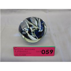 Signed Art glass paperweight