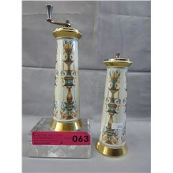 Lennox China - Hand decorated salt & pepper mill