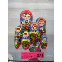 Hand painted Matryoshka nesting dolls - 10 pcs