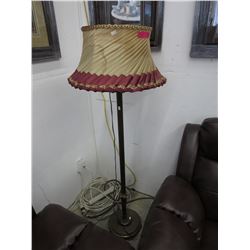 Vintage Brass Floor Lamp & Shade