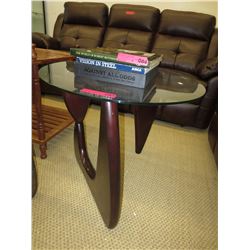NEW - Round Glass Side Table