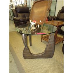 NEW - Round Glass Side Table
