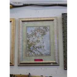 Framed abstract of cherry blossoms