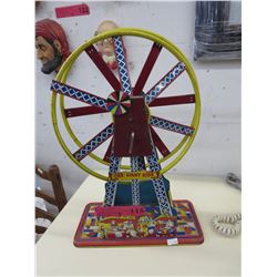 Tin toy Ferris wheel with key