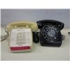 Image 1 : 2 Vintage telephones - 1 push button, 1 Rotary