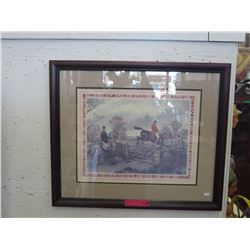 Framed "Sturgess" hunting print